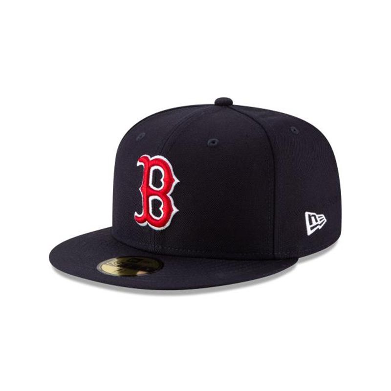 MLB Boston Red Sox Wool 59Fifty Fitted (SXK7840) - Blue New Era Caps